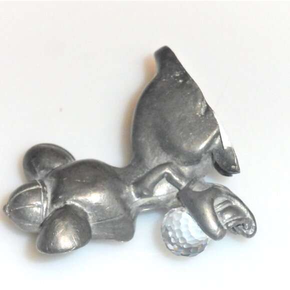 JW2 - Signed SCM Pewter MOUSE # A9 Vintage Mouse Vintage Pewter Crystal Ball - Picture 5 of 6